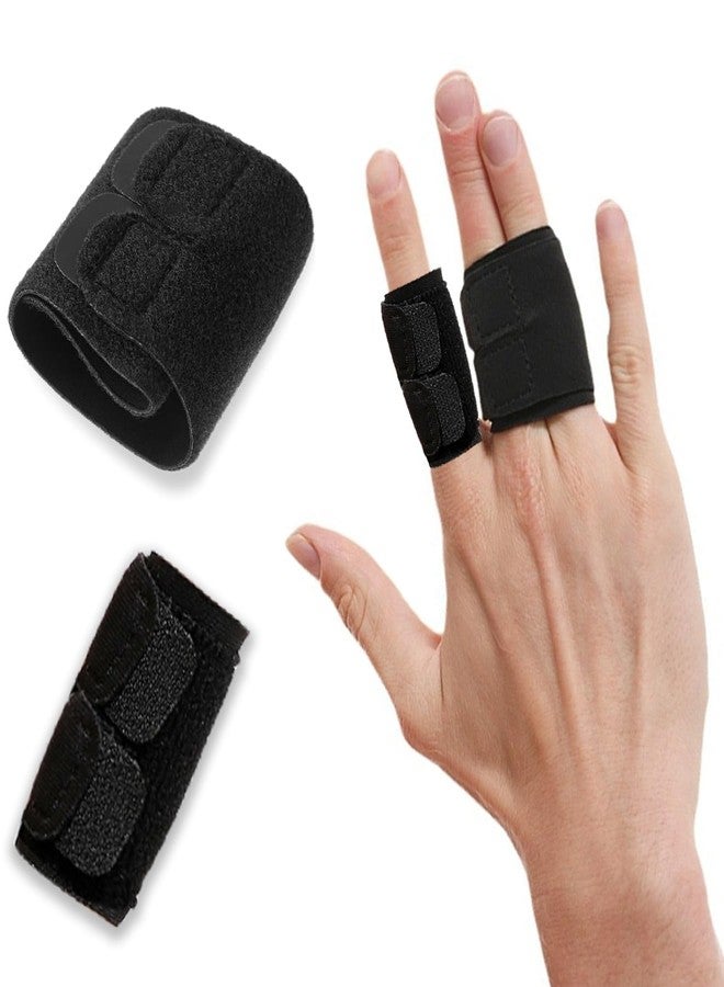 TecoKart® 2 PCS Dual and Single Finger Splint for Pain Relief - Flexible Finger Support & Brace for Arthritis, Tendonitis, Trigger Finger, & Finger Fracture Support - Adjustable, Breathable, Washable, Universal Fit - Image 1
