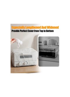 Thickened Disposable Dust Cover, Clear Kitchen Appliance Covers, Clear Plastic Kitchen Appliance Covers, Universal Elastic Small Appliance Covers for Toaster Oven Blender Instant Pot (M, 10PC)