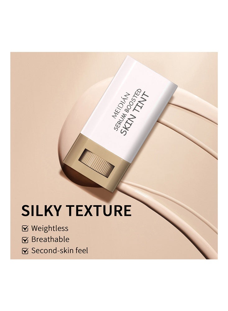 Meidián Serum Boosted Skin Tint - Beauty Balm Solid Tinted Moisturizing SerumFoundation Stick, Buildable Medium-to-Full Coverage Contour Stick for Face Makeup #06 - Image 4