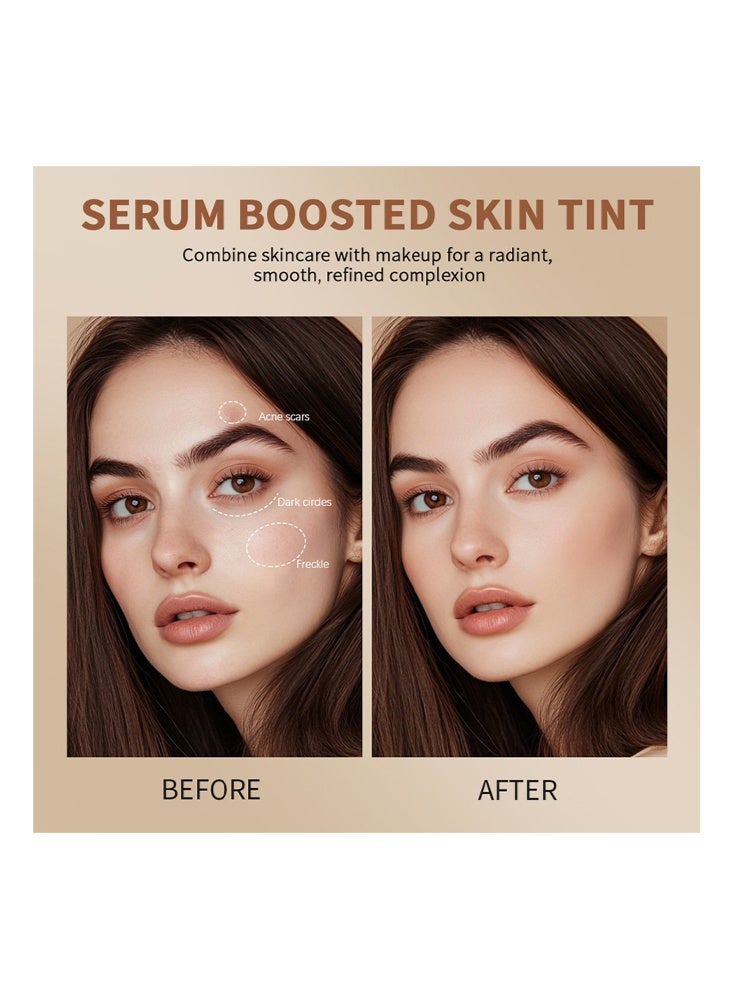 Meidián Serum Boosted Skin Tint - Beauty Balm Solid Tinted Moisturizing SerumFoundation Stick, Buildable Medium-to-Full Coverage Contour Stick for Face Makeup #06 - Image 5