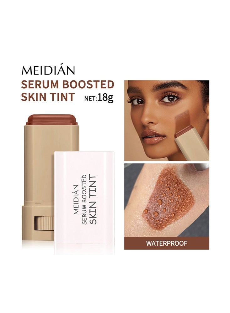Meidián Serum Boosted Skin Tint - Beauty Balm Solid Tinted Moisturizing SerumFoundation Stick, Buildable Medium-to-Full Coverage Contour Stick for Face Makeup #06 - Image 3