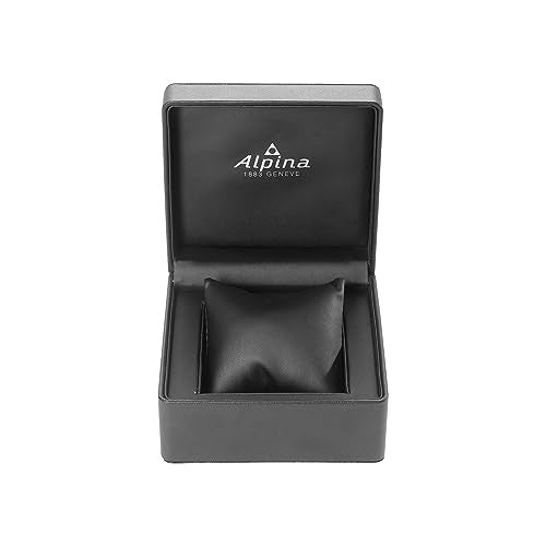 Alpina ساعة ألبيينا للرجال ستار تايمر أوتوماتيكية سويسرية 3 عقارب بعلبة من الفولاذ المقاوم للصدأ مع حزام جلد بني، قرص فضي-أبيض (الموديل: AL-525WBG4SH6) - Image 2