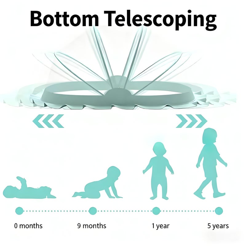 general Folding baby mosquito net, sleeping mosquito net, insectproof crib net, portable bed tent for 0-5 years old, suitable for cribs, carpets, crawling mats, safe and easy to use (125 x 65 x 65cm, white) - Image 5