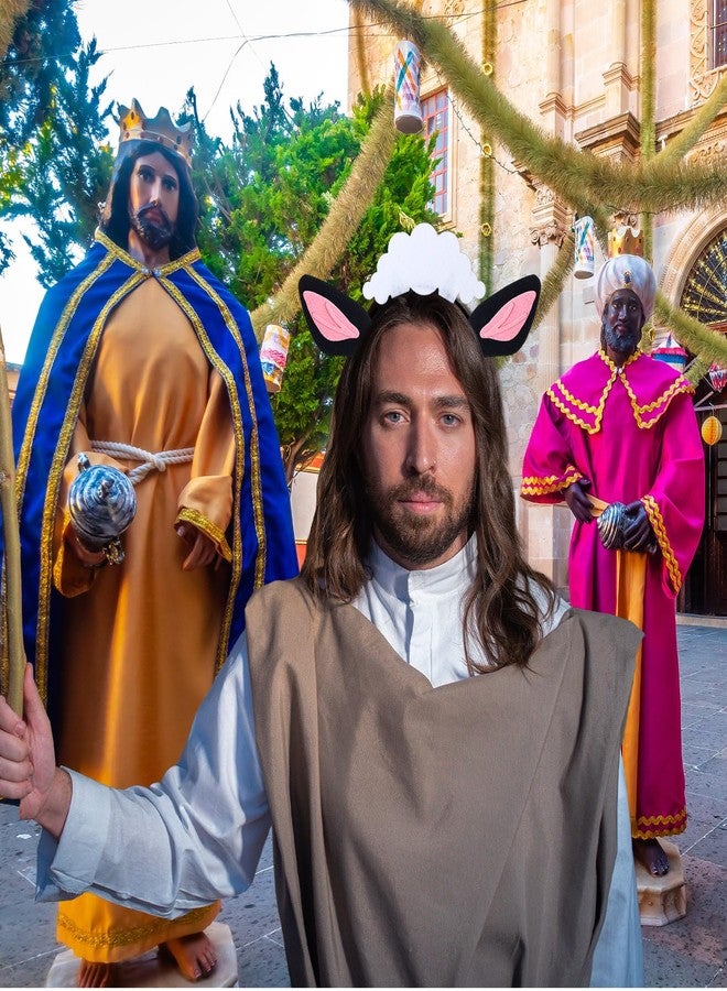 Giegxin 6 Pcs Nativity Felt Ear Headband for Christmas Cow Horse Camel Sheep Donkey Hair Hoops Photo Booth Props for Xmas Animal Religion Costume Party Favors Supplies - Image 4