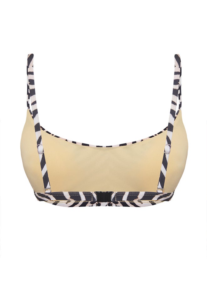Zebra Patterned Bralet Core Bikini Top