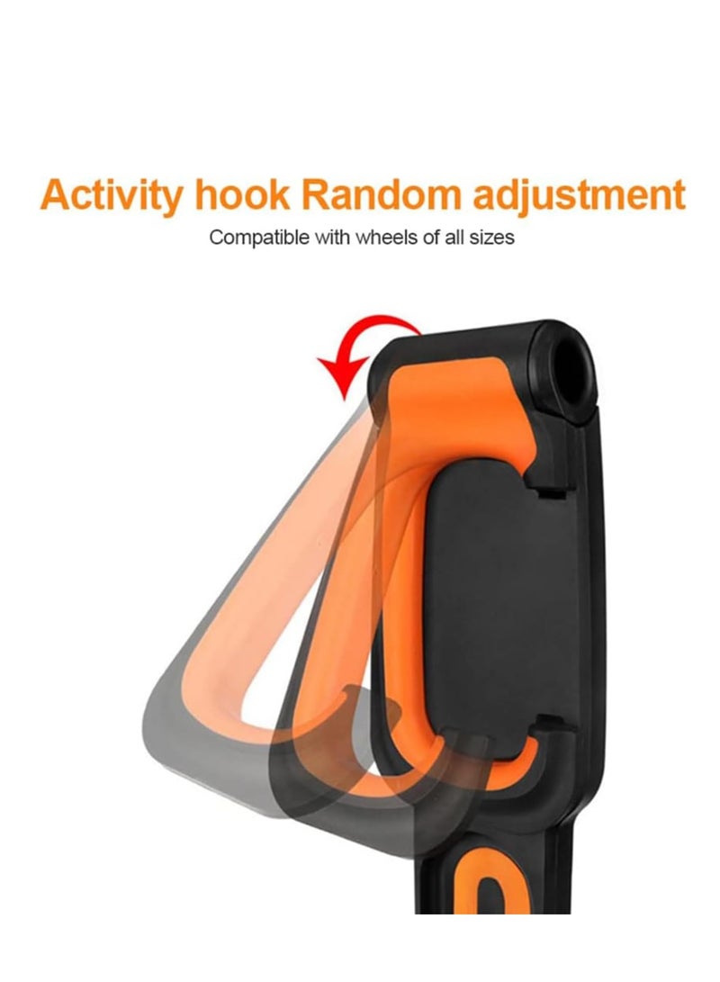TRASSLE Foldable Bike Wall Hook, Black ABS Painted Sports Bicycle Parking Rack for Indoor Garage Bikes Display - Image 4