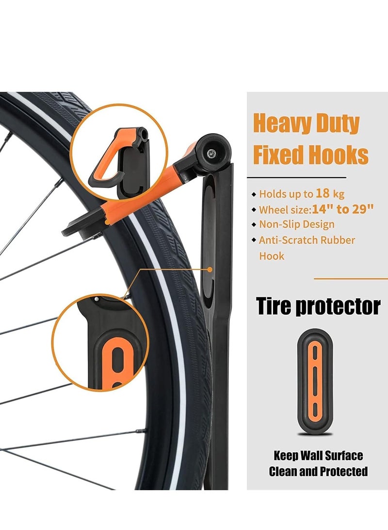TRASSLE Foldable Bike Wall Hook, Black ABS Painted Sports Bicycle Parking Rack for Indoor Garage Bikes Display - Image 5