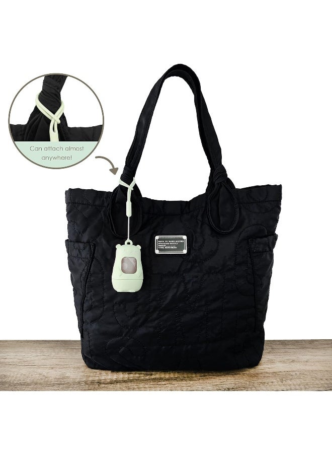 moodie Moodie Teddy Bear Diaper Bag Dispenser | Diaper Bag on the Go Dispenser w/Silicon Strap | 15 LAVENDER SCENTED Diaper Disposal Bags per Roll | Diaper bag essential items (SAGE GREEN)  - Image 4