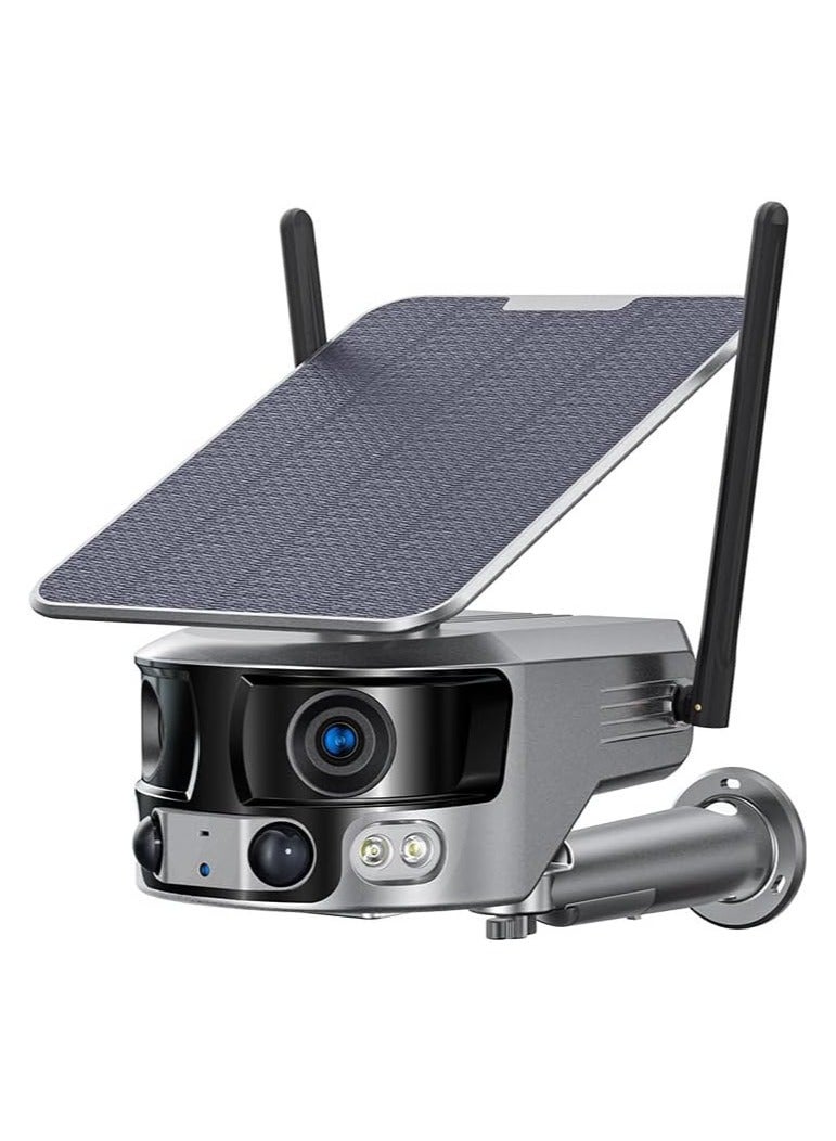 FIPKA Solar Security Camera Outdoor Dual Lens Wide View WiFi Wireless Cameras 4K/8MP Color Night Vision Human Tracking - Image 1