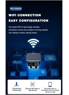 FIPKA Solar Security Camera Outdoor Dual Lens Wide View WiFi Wireless Cameras 4K/8MP Color Night Vision Human Tracking  - Image 2