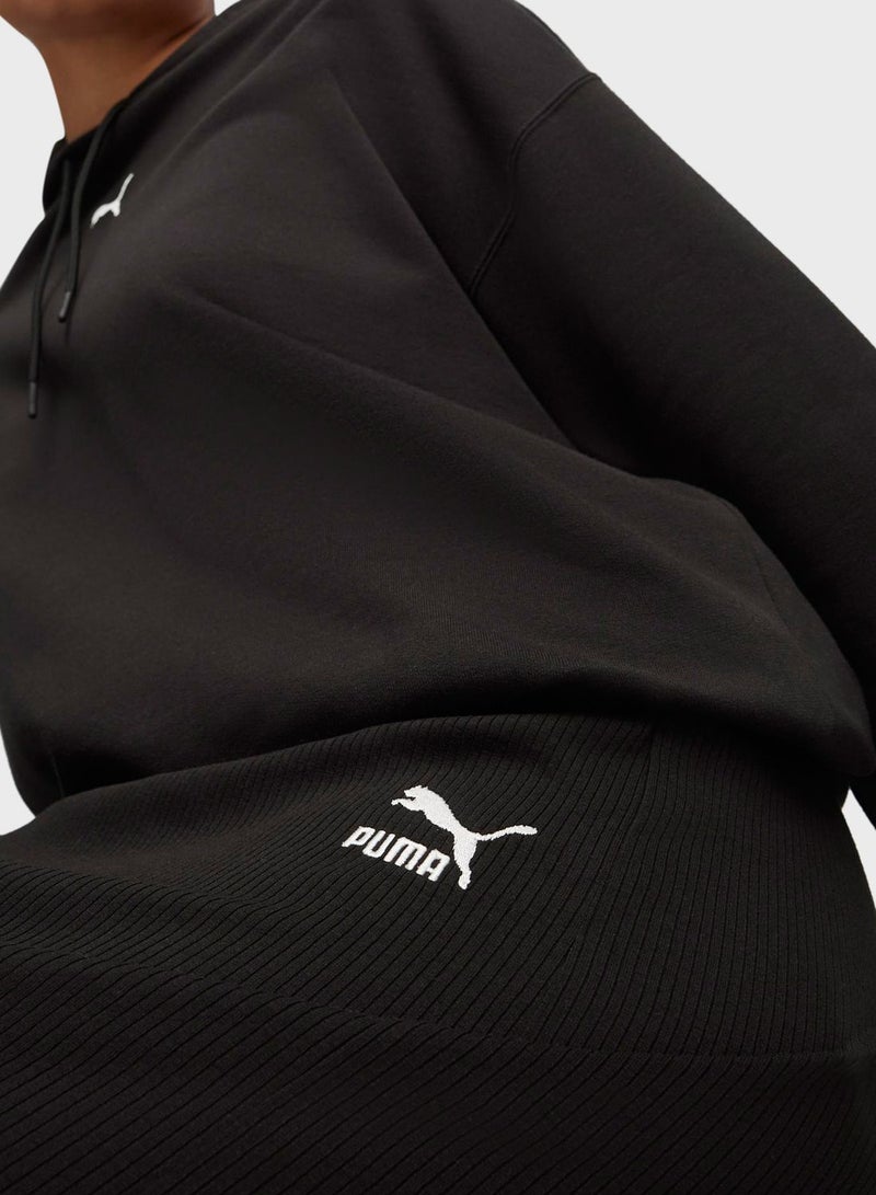 PUMA Classics Ribbed Midi Skirt  - Image 3