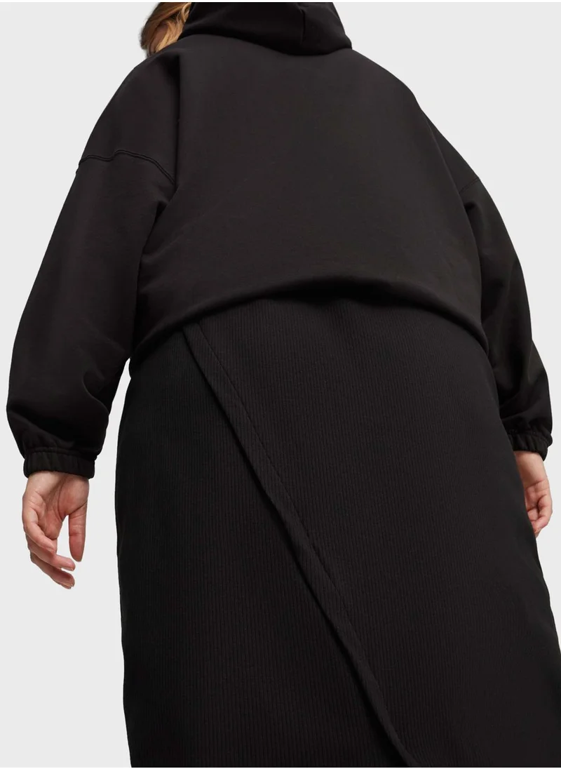PUMA Classics Ribbed Midi Skirt