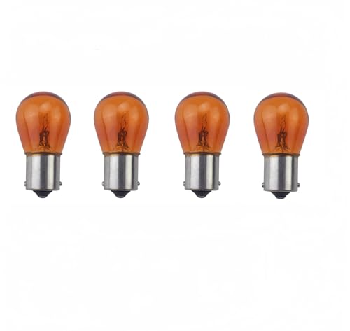 Kadiby 4 Pack 1156NA Bulb1156 Amber Light Bulbs PY21W S25 1141 7506 12v 32cp Automotive BrakeBack UpReverse Light Bulb Yellow RV Lights Bulbs Fit for Accent Elantra Santa Fe Sonata 4Runner - Image 1