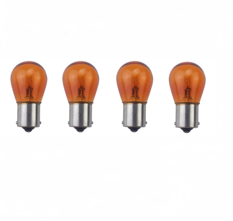 Kadiby 4 Pack 1156NA Bulb1156 Amber Light Bulbs PY21W S25 1141 7506 12v 32cp Automotive BrakeBack UpReverse Light Bulb Yellow RV Lights Bulbs Fit for Accent Elantra Santa Fe Sonata 4Runner - Image 3