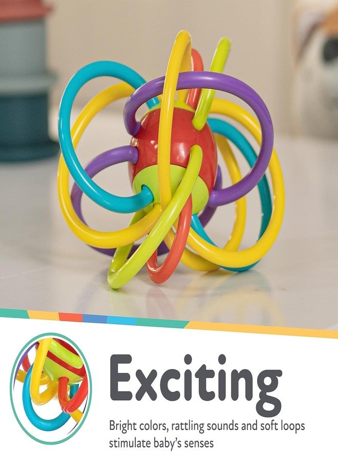 Homava Lots A Loops Sensory Multicolor Teether and Baby Rattle Toy - 3+ Months - Baby Teething Toy | Pack 1 - Image 3