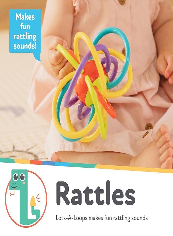 Homava Lots A Loops Sensory Multicolor Teether and Baby Rattle Toy - 3+ Months - Baby Teething Toy | Pack 1 - Image 2