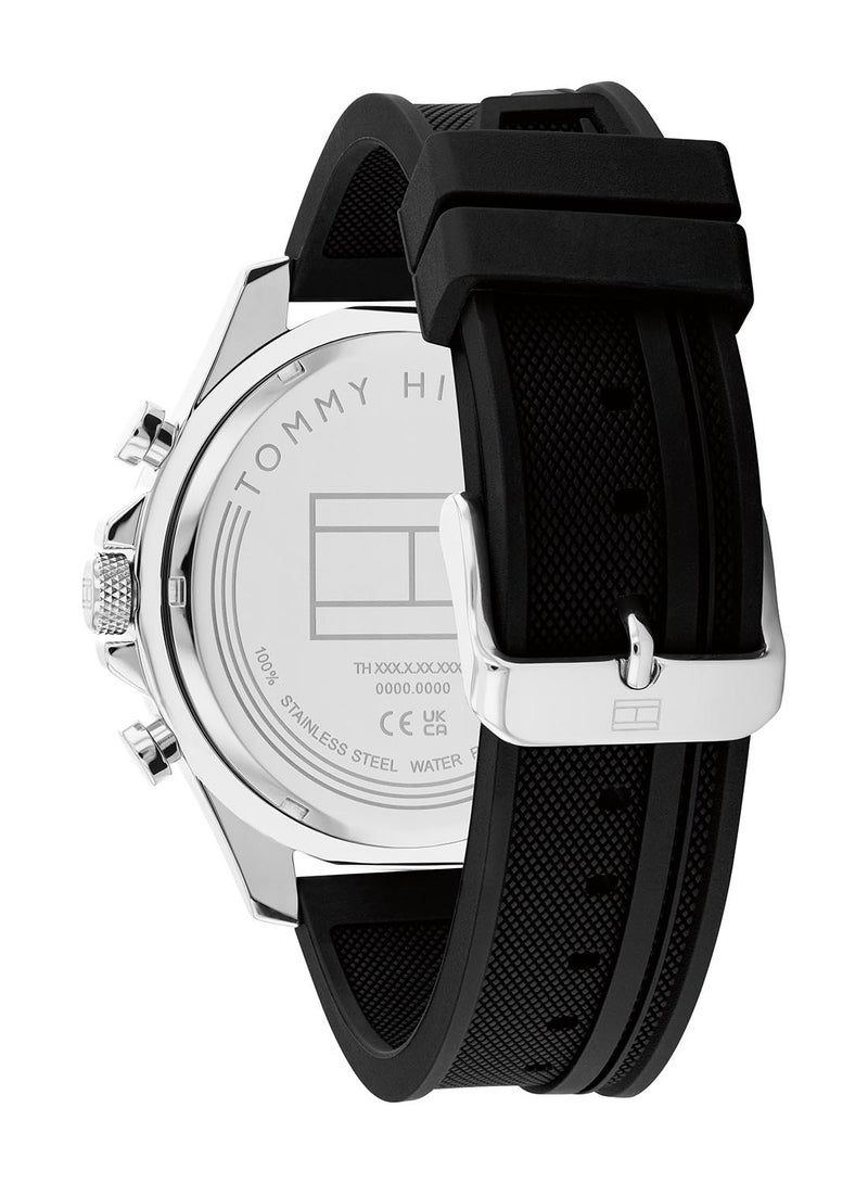 TOMMY HILFIGER Men's Analog Round Shape Silicone Wrist Watch 1792082 - 46 Mm - Image 3