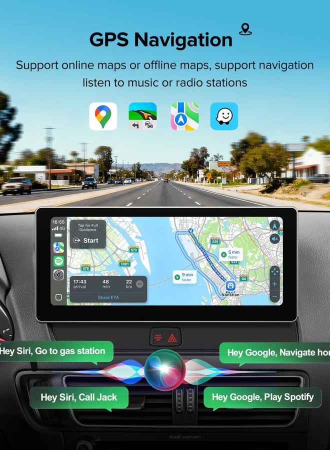 ApexNav 10.25 Inch Wireless CarPlay Stereo for Audi Q5 SQ5 2009-2017 with Audi Concert & Symphony (3GMMI) System | HD Touch Screen | Dual OS (OEM+Linux) Car Radio USB Video Playback Mirroring - Image 5