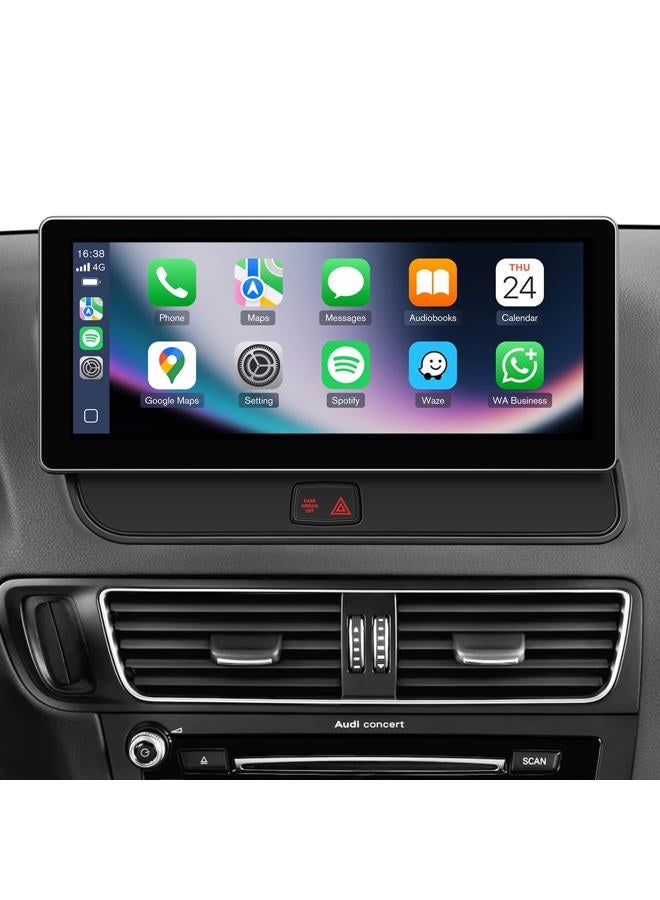 ApexNav 10.25 Inch Wireless CarPlay Stereo for Audi Q5 SQ5 2009-2017 with Audi Concert & Symphony (3GMMI) System | HD Touch Screen | Dual OS (OEM+Linux) Car Radio USB Video Playback Mirroring - Image 1