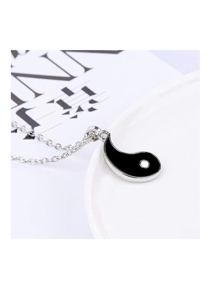 MIRFA Tai Chi Yin Yang Couple Pendant Necklace - Silver - Dual  - Image 3