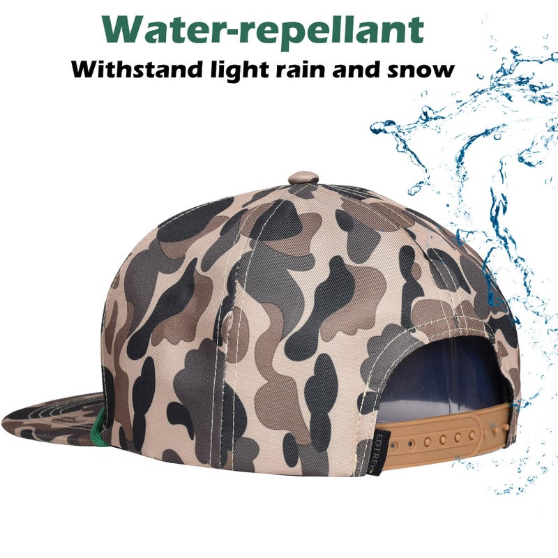 EDTREK Elite Youth Country Hat for Big Kids - Boys Snapback Hat with Flat Brim (Old School Camo- Dog with Mallard) - Image 5