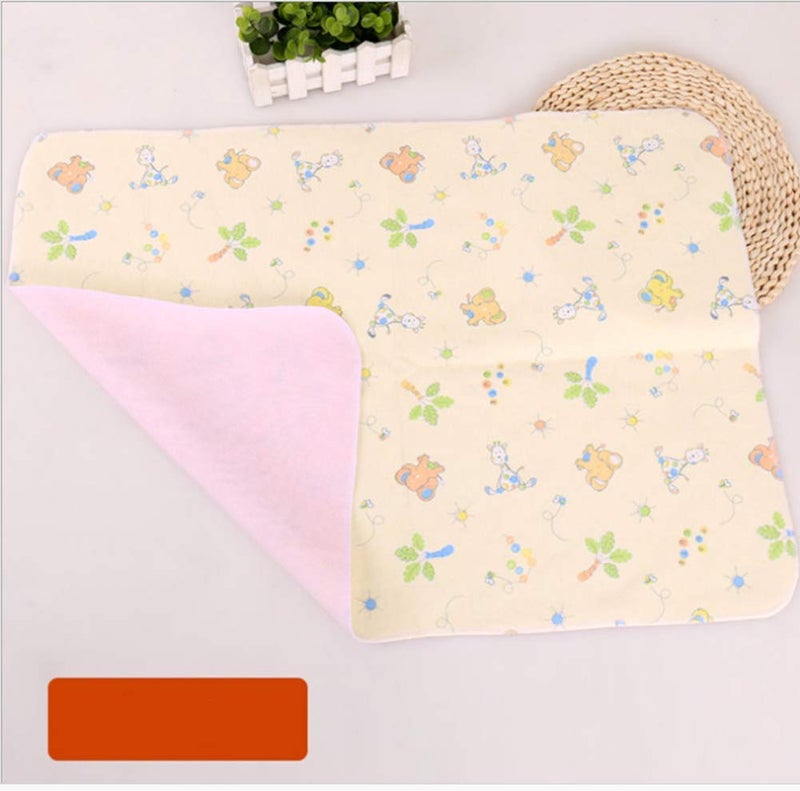 Monvecle 4pcs Pack Monvecle Baby Infant Cotton Waterproof Changing Pads Washable Resuable Diapers Liners Mats Small 18"x12" - Image 5