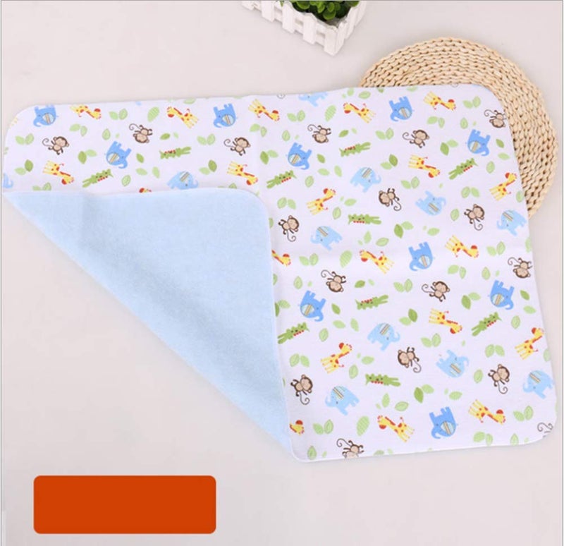 Monvecle 4pcs Pack Monvecle Baby Infant Cotton Waterproof Changing Pads Washable Resuable Diapers Liners Mats Small 18"x12" - Image 2