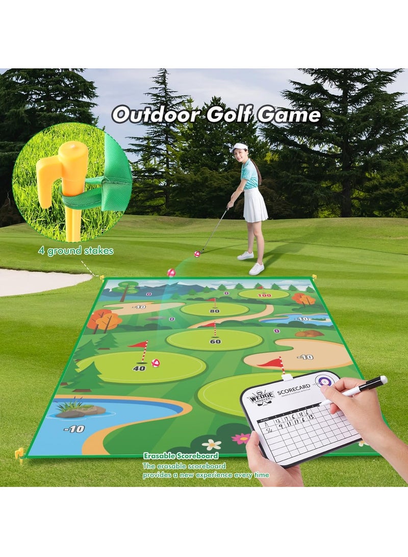 Ultimate Portable Golf Training Set, Perfect for Indoor and Outdoor Practice with Chipping Mat, Hitting Mats, 20 Golf Balls and Essential Equipment for Home and Backyard Use - Image 3