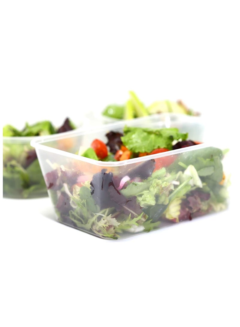 Last made 3 Pcs Food Containers with Lids, Leak Proof Plastic Storage, Reusable for Takeaway Food, BPA-Free - Image 2