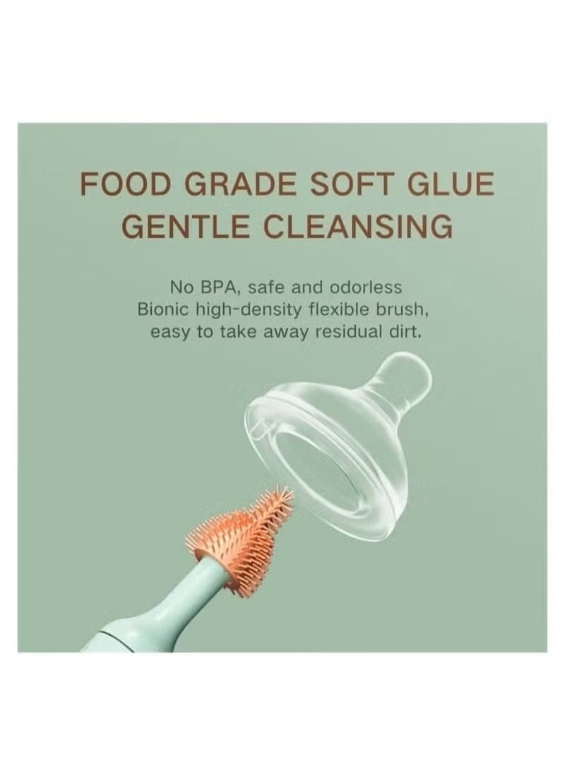 Gonice - Electric Bottle Brush, Baby Bottle Brush Cleaner, with Rechargeable Battery and 2 Brush Heads, Electric Baby Bottle Cleaner - Image 1