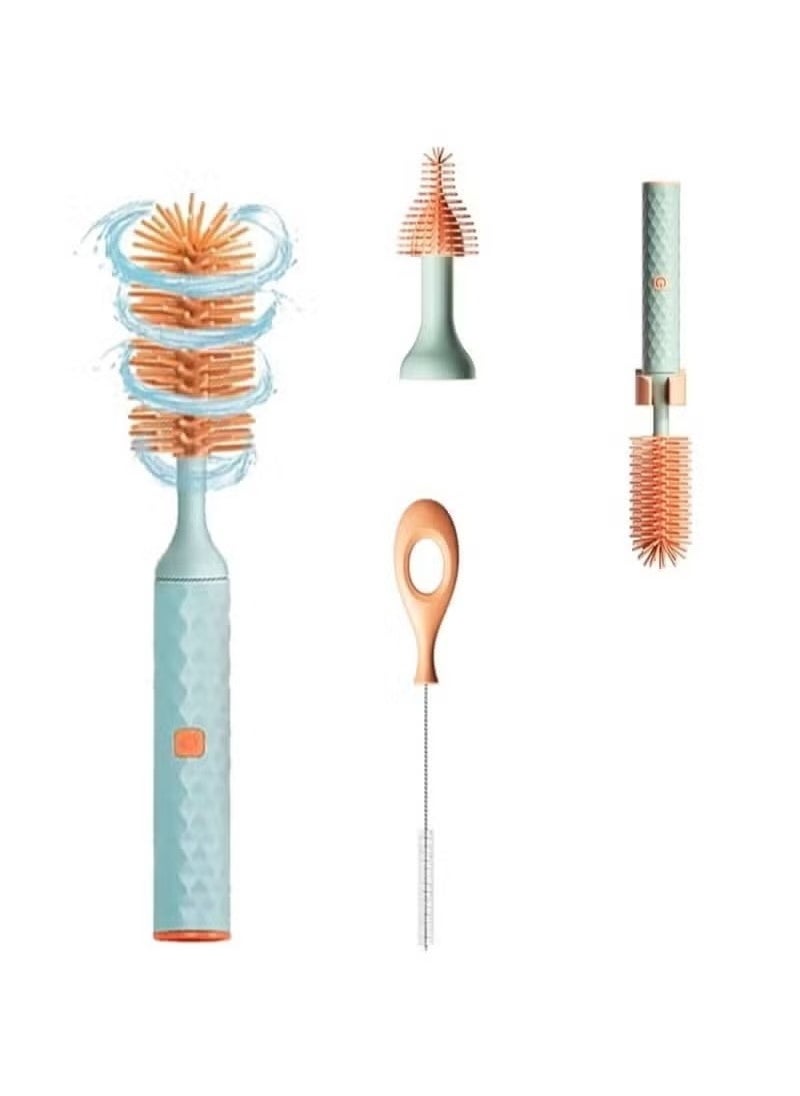 Gonice - Electric Bottle Brush, Baby Bottle Brush Cleaner, with Rechargeable Battery and 2 Brush Heads, Electric Baby Bottle Cleaner - Image 1