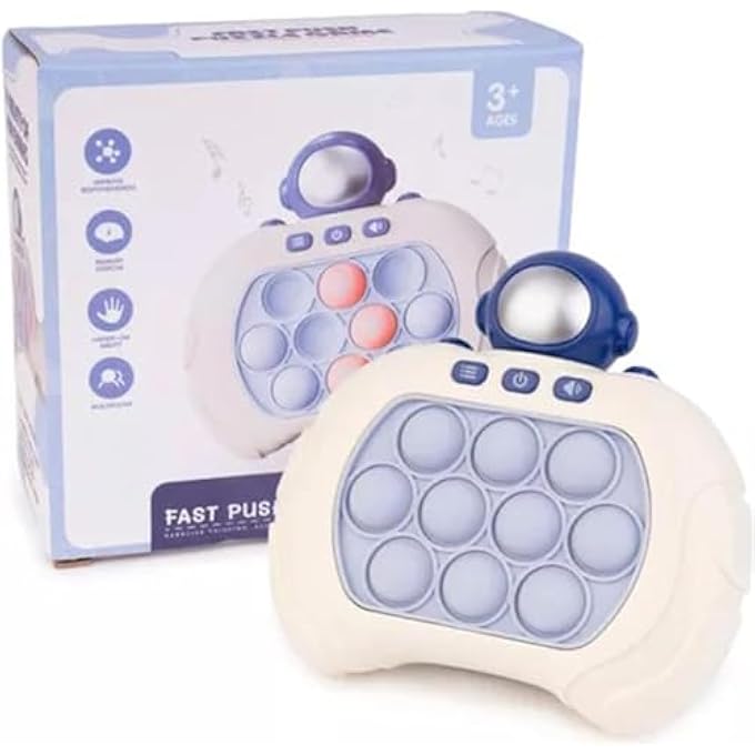 Ghazal Electronic Pop It Astronaut Or Bear Memory Exercise Puzzle Game Anti Stress Fidget Toy (Astronaut Blue) - Image 3