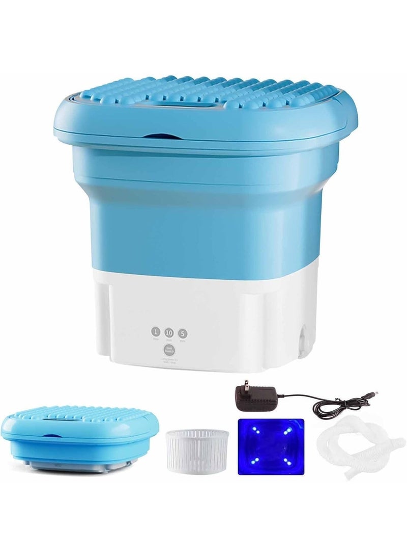Mini Washing Machine for Travel & Home Use | Portable Foldable | Compact USB Powered Washer for Underwear, Baby Clothes, Socks & Small Laundry | Space-Saving Collapsible Washing Bucket with Deep Cleaning & Low Noise Operation | Lightweight Easy-Carry Mini Laundry Machine for Apartments, Dorm Rooms, Camping & Business Trips | Energy Saving Portable Washer with Quick Wash Function - Image 1