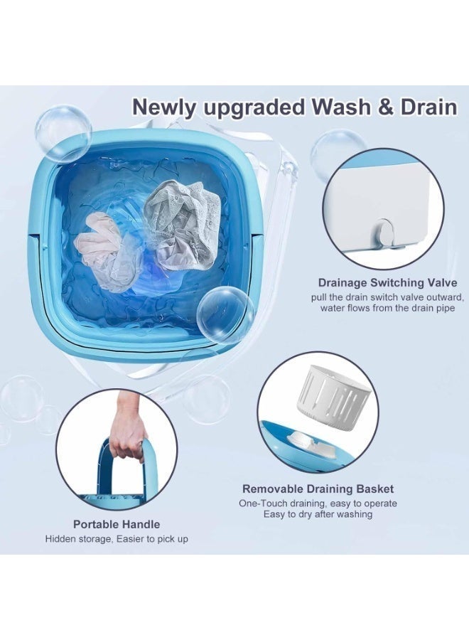 Mini Washing Machine for Travel & Home Use | Portable Foldable | Compact USB Powered Washer for Underwear, Baby Clothes, Socks & Small Laundry | Space-Saving Collapsible Washing Bucket with Deep Cleaning & Low Noise Operation | Lightweight Easy-Carry Mini Laundry Machine for Apartments, Dorm Rooms, Camping & Business Trips | Energy Saving Portable Washer with Quick Wash Function - Image 5