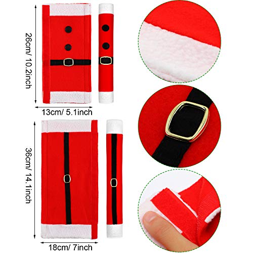 Boao 6 Pieces Christmas Refrigerator Door Handle Covers Kitchen Appliance Handle Covers Santa Belts Handle Decorations for Christmas Fridge Microwave Oven Dishwasher Handle ProtectorBuckle Style - Image 3