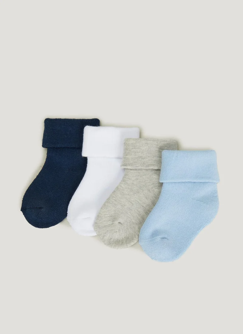 ماتلان 4 Pack Blue Terry Tot Baby Socks