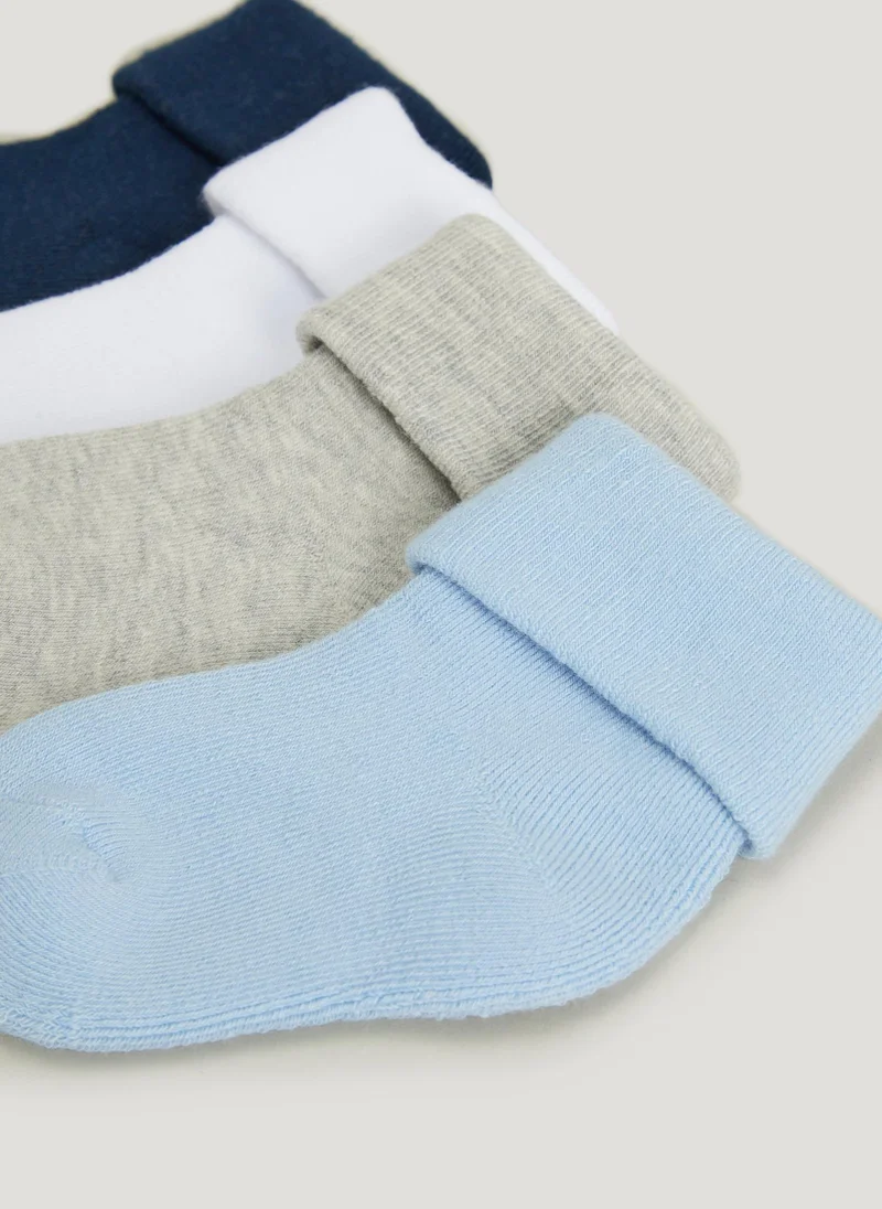 ماتلان 4 Pack Blue Terry Tot Baby Socks