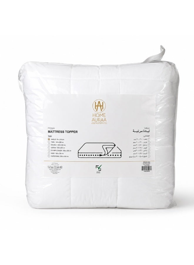 Home Auraa 6 Piece Bedding Set | Single Size | Duvet + Mattress Topper + Fitted Sheet + Pillow + 2 Pillow Covers | Ultra Soft Microfiber & Premium Comfort - Image 5