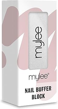 mylee Mylee Nail Buffer White Sanding Block Professional Salon Manicure Treatment Nail File for Acrylic False Gel Natural Nails Buffing Block for Easy Gel Polish and Acrylic Prep Removal - Image 1
