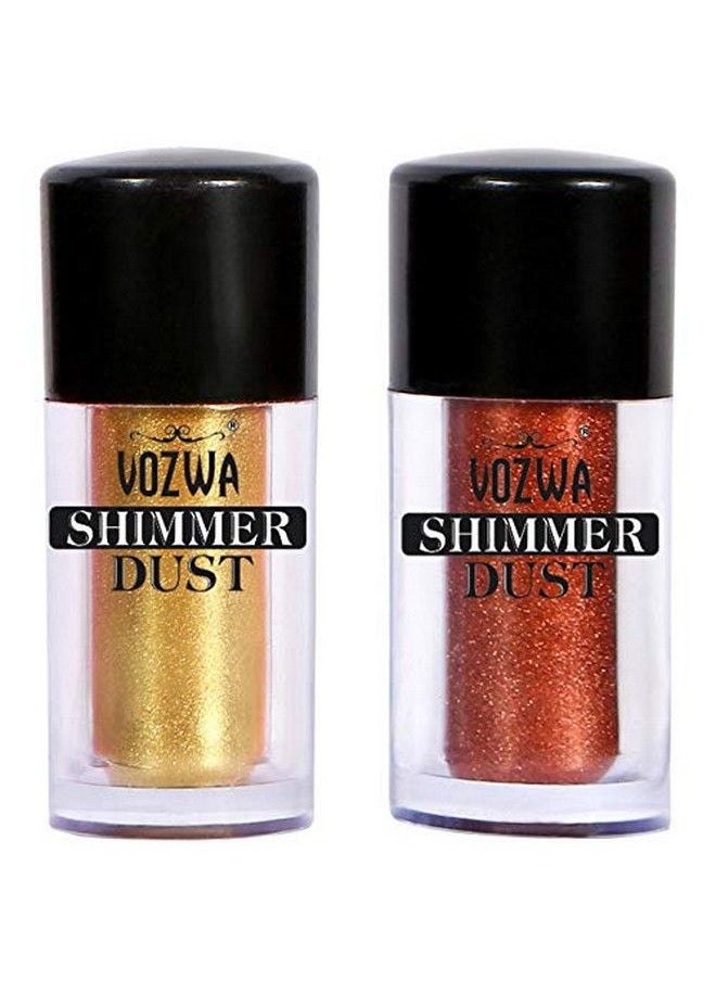 Vozwa Eyeshadow Shimmer Dust 4 G Golden + Copper  - Image 2