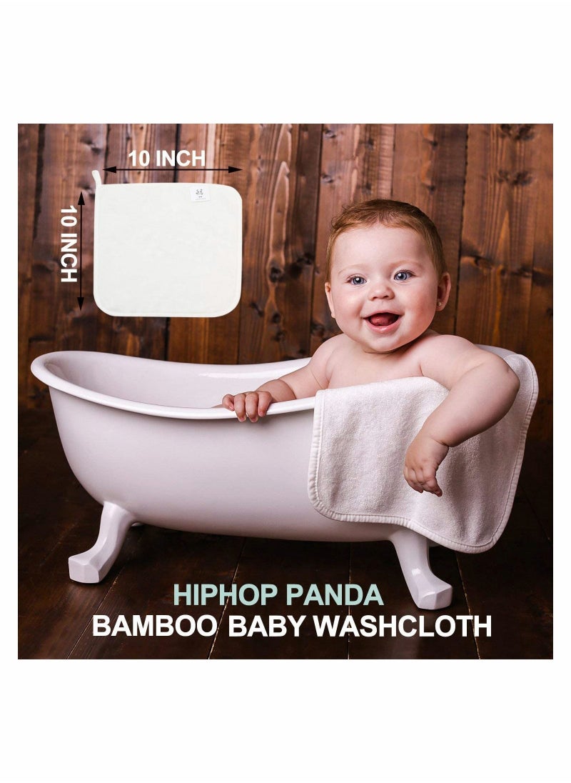 Y&D Hypoallergenic Bamboo Baby Washcloths - 2 Layer Ultra Soft Absorbent Towel Newborn Bath & Face for Delicate Skin Boy Girl Shower Gift (6 Pack)  - Image 4