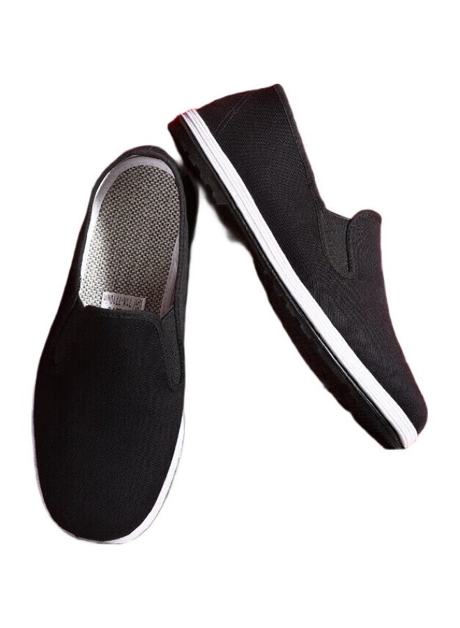 Busheyuan Traditional Thousand-layer Sole Cloth Shoes, Casual Shoes, Elderly Shoes, Old Beijing Cloth Shoes For Men, 51x-7701, Black, Size 45 - Image 3