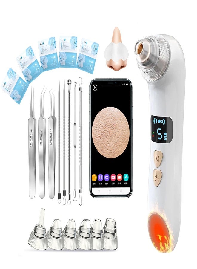 KmaxShip Blackhead Remover Vacuum Heat Visible, Pore Vacuum with Heating & HD Camera, Black Head Extractions Tool for Men and Women Pore Cleaner Facial Skincare Kits Set - Image 1