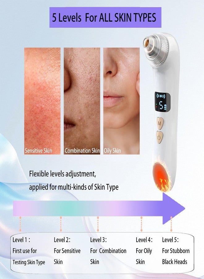 KmaxShip Blackhead Remover Vacuum Heat Visible, Pore Vacuum with Heating & HD Camera, Black Head Extractions Tool for Men and Women Pore Cleaner Facial Skincare Kits Set - Image 4