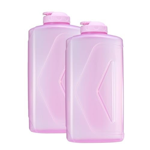 Gluman Rhino Spout Wide-Mouth Plastic Water Bottle - 2 Liters | 100% Food Grade | Freezer Safe | Dishwasher Safe | Temperature Range Upto 95°C (Light Pink) - Image 1