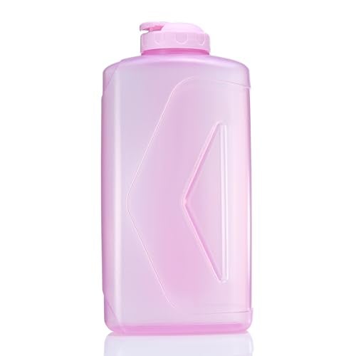 Gluman Rhino Spout Wide-Mouth Plastic Water Bottle - 2 Liters | 100% Food Grade | Freezer Safe | Dishwasher Safe | Temperature Range Upto 95°C (Light Pink) - Image 4