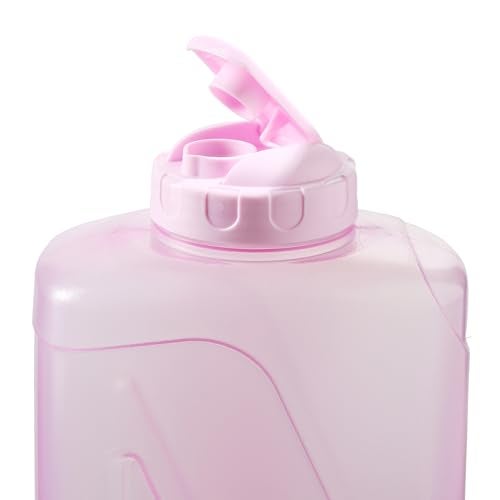 Gluman Rhino Spout Wide-Mouth Plastic Water Bottle - 2 Liters | 100% Food Grade | Freezer Safe | Dishwasher Safe | Temperature Range Upto 95°C (Light Pink) - Image 2