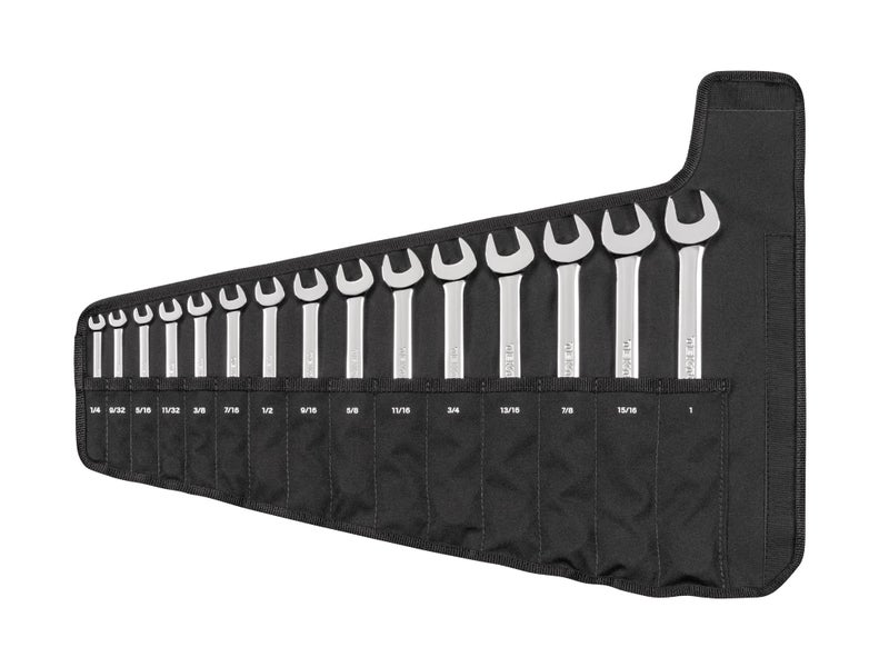 TEKTON Combination Wrench Set with Pouch 15Piece 141 in WCB94102