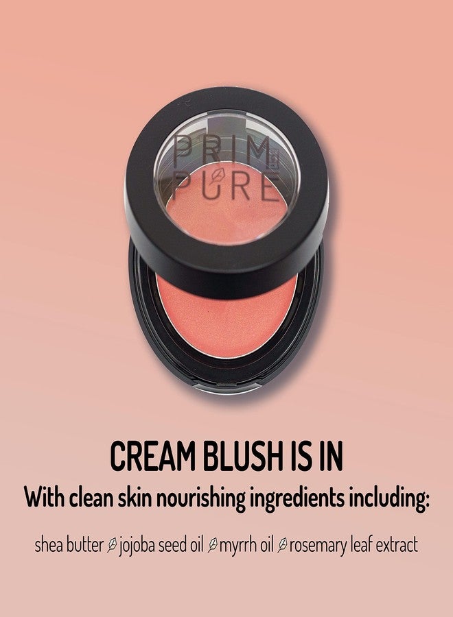 Prim and Pure Natural Cream Blush Palette - Classic Color Mineral Blush - Organic Professional Cosmetics for Face (TOTALLY SHY) - Image 2
