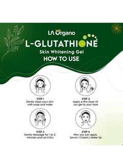 LA Organo Hydrating Face Gel With Aloe Vera, Enriched With L-Glutathione, Vitamin C & Alpha For Skin Brightening, Reducing Dark Spots & Acne, 100Gm  - Image 3